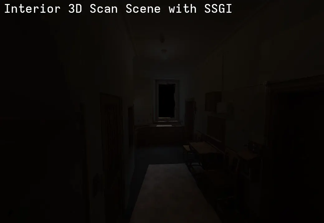 Interior 3D-scan scene lit with SSGI
